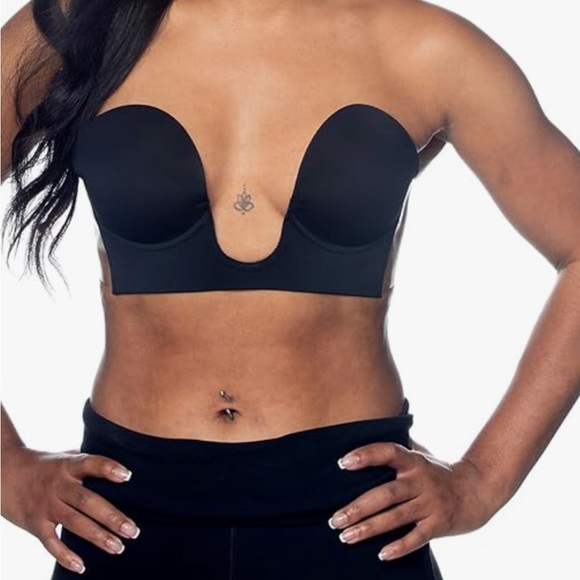 Braza Deep Plunge Bra- BLACK-NEW IN BOX! Multiple Sizes - Picture 3 of 3